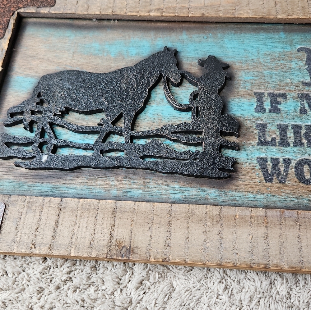 2 Western Decorative Signs With Horses - Picture 5 of 12